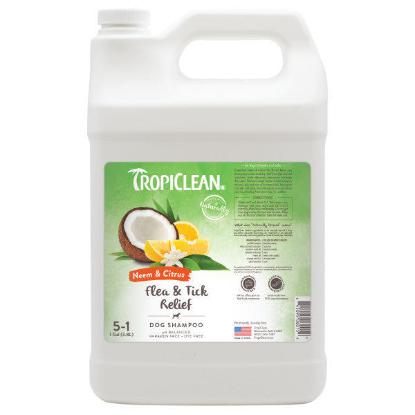 Tropiclean natural flea hotsell and tick dog shampoo