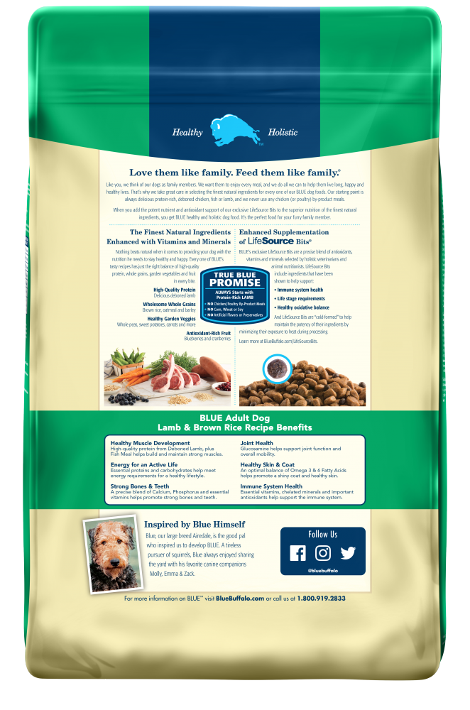 Blue lamb dog food hot sale