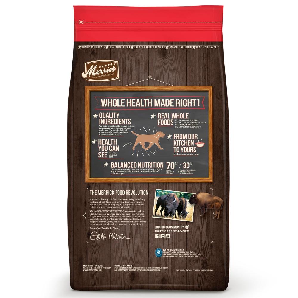 Merrick Grain Free Real Buffalo Beef and Sweet Potato Dry Dog Food