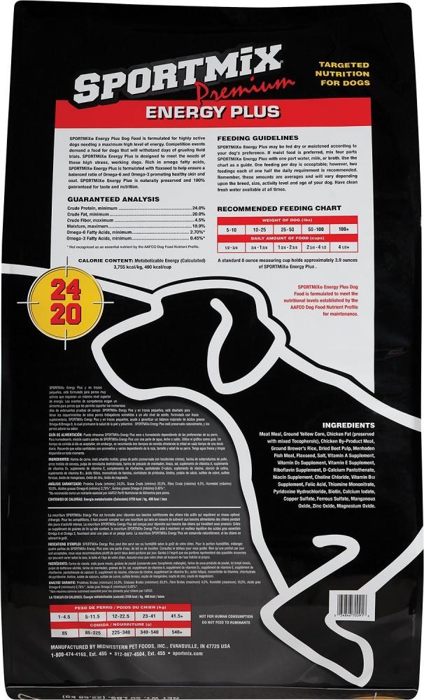 SPORTMiX Premium Energy Plus 24/40 Dry Dog Food Deer Park, NY The