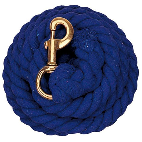 Weaver Leather Cotton Lead Rope With Brass Plated 225 Snap (5/8 x 10', Navy)
