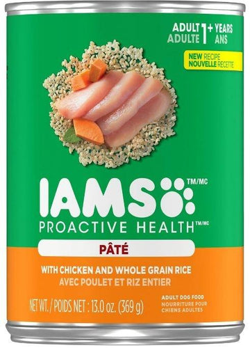 Iams ProActive Health Adult Chicken and Whole Grain Rice Pate Canned Dog Food