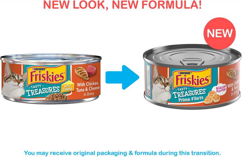 Friskies Tasty Treasures Gravy Chicken, Tuna & Scallop Wet Cat Food