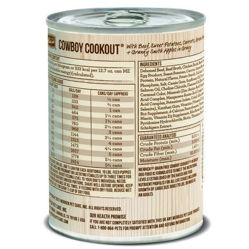 Merrick Grain Free Cowboy Cookout Canned Dog Food