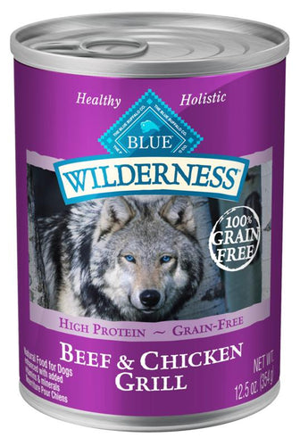 Blue Buffalo Wilderness Grain Free Beef & Chicken Canned Dog Food