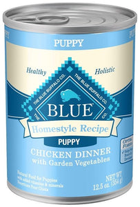 Blue Buffalo Homestyle Puppy Chicken Dinner with Garden Vegetables and Brown Rice Recipe Canned Dog Food