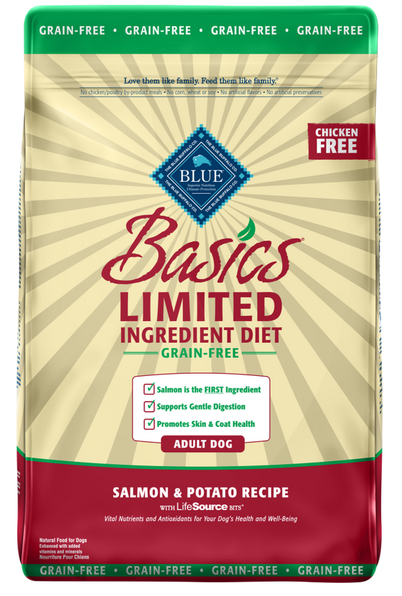 Blue Buffalo Basics Grain Free Adult Salmon Potato Recipe Dry