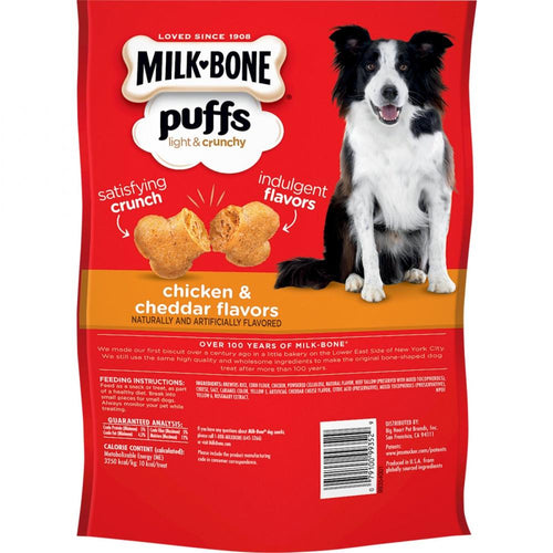 Milk-Bone Puffs Crunchy Chicken and Cheddar Dog Treats