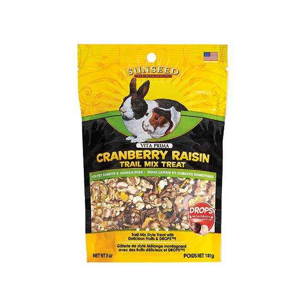 SUNSEED VITA PRIMA TRAIL MIX RABBIT GUINEA PIG TREAT CRANBERRY