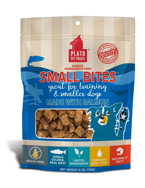 Plato Small Bites Salmon Meaty Morsel Dog Treats