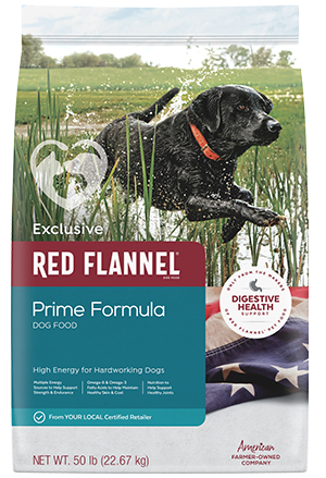 Exclusive Pet Red Flannel Prime Dog High Energy for Hardworking Dogs