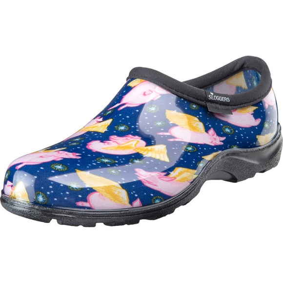 Sloggers Women’s Waterproof Comfort Shoes Pigs Blue Design
